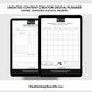 Content Creator Planner Undated Monthly & Weekly  At A Glance Pages