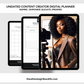 Content Creator Planner Undated Monthly & Weekly  At A Glance Pages