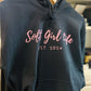 Soft Girl Life Black Hoodie with Ballet Pink💗